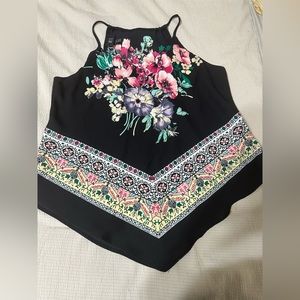 BCX Floral Sleeveless Top